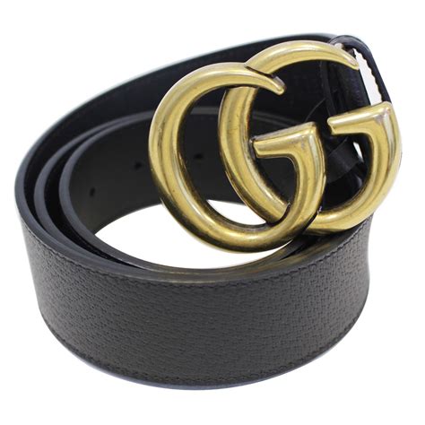 gucci belt bending at the back|Women's Slim Black Leather Belt With Double G Buckle .